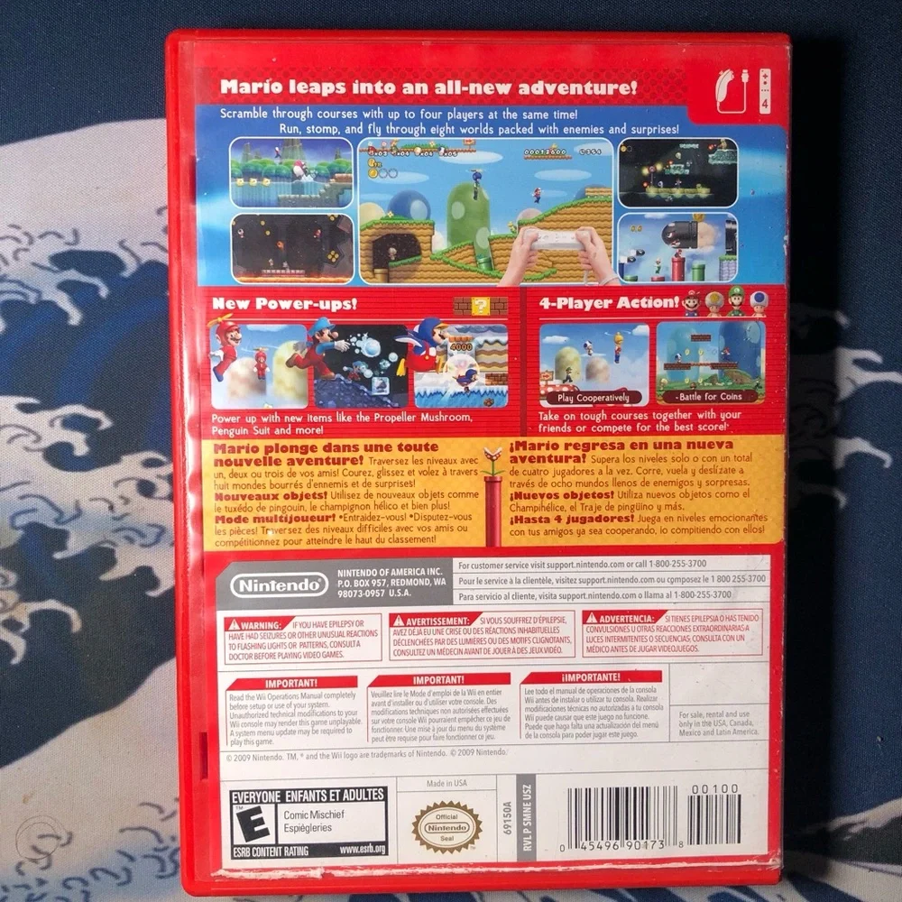 New Super Mario Broa WII game disc